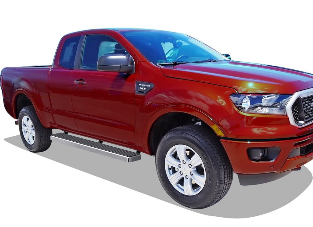 APS Running Boards 6 inches Compatible with Ford Ranger 2019-2023 Super Cab (with 2 Full Size Doors and 2 Suicide Doors) (Nerf Bars Side Steps Side Bars)