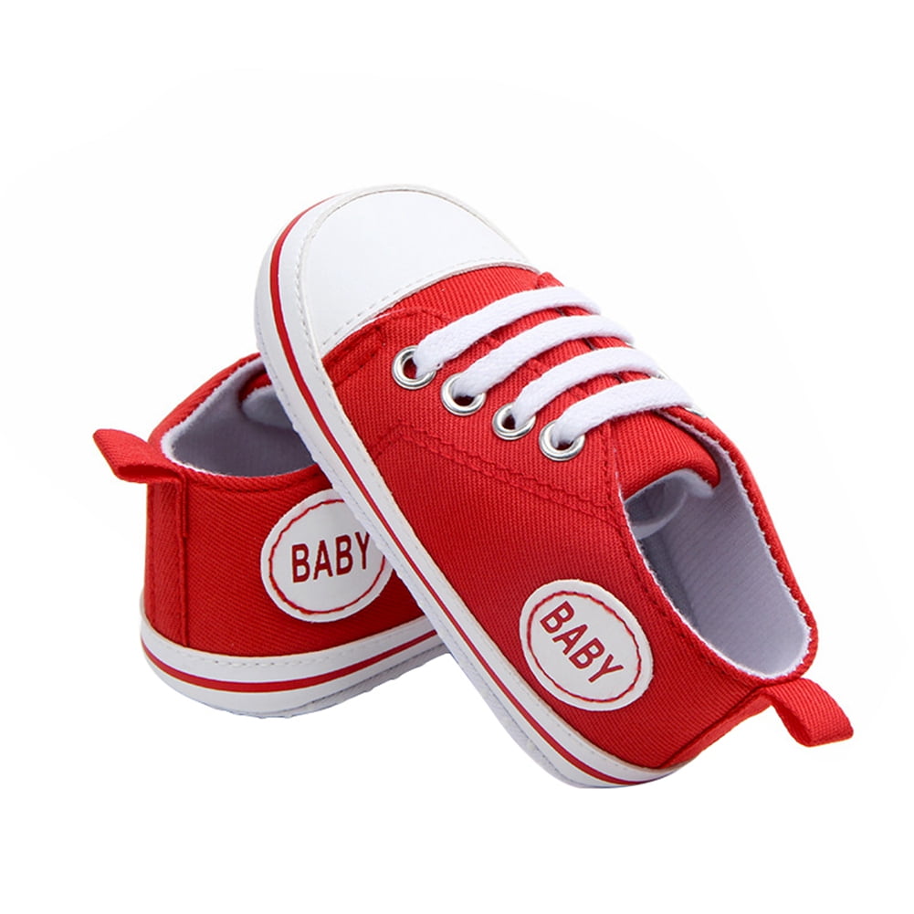 Boys red store canvas shoes