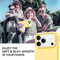 thumbnail image 5 of Smooth Liquid Silicone Case for iPhone 17 Pro Max 6.9", Shockproof Protective Phone Cover,Yellow, 5 of 6