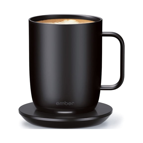 Temperature Control Smart Mug, 14 Oz, App-Controlled Heated, Black