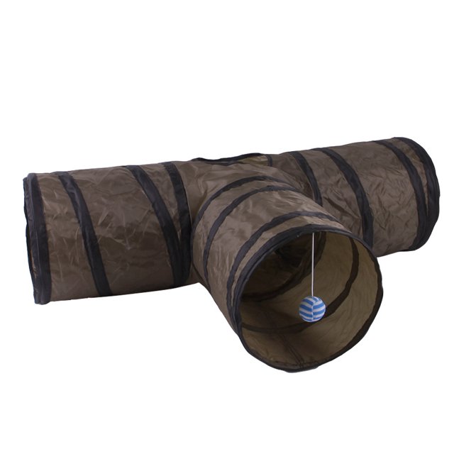 Túnel para gatos, canal arcoíris, cubo interactivo para perforar, juguete plegable para gatos, juguete interactivo, uso versátil