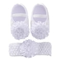 thumbnail image 5 of Baozhu Baby Girls Buckle Princess Shoes Fashion Flower Princess First Walker Infant Girl Shoes + Lovely Hair Band 0-12 Months, 5 of 5