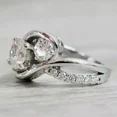 thumbnail image 2 of Women's 3TCW Round Cut Lab-Created Diamond Wedding Engagement Ring in 14k White Gold Plated, 2 of 2