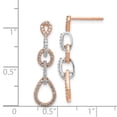 thumbnail image 2 of Real 14kt Two-Tone Diamond Vintage Earrings; for Adults and Teens; for Women and Men, 2 of 2