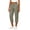 Army Green women cotton linen capri pants a1, variant on Cagogo Women Cotton Linen Jogger Capri Pants Elastic Waist Matching Set with Pockets Solid Casual Lounge Summer Drawstring Trousers Beach Loungewear, Yellow L