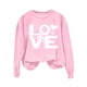 thumbnail image 4 of RKSTN Valentine Gifts Women's Valentine's Day Sweatshirts Plus Size Crewneck Heart Graphic Print Hoodless Sweatshirt Womens Casual Oversized Round Neck Loose Comfy Sweatshirt Fall Spring Clothes, 4 of 6