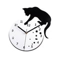thumbnail image 4 of Reloj colgante silencioso, reloj de pared con diseño de gato, decoración de fiesta y dormitorio, reloj analógico moderno que no hace tictac para aula, Sin peces, 4 of 9