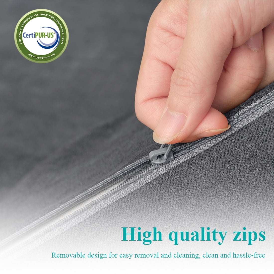 Z-hom Folding Sofa Bed, 10 inch Convertible Memory Foam Couch with 2 Pillows & Washable Cover Fold Out 2-in-1 Futon Sofa Sleeper Chair Mattress, Twin Size, Dark Gray