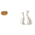 thumbnail image 1 of Escultura De Cesta De Frutas Tejida Con Forma De Gato, Cuenco Para Servir Aperitivos, Estatua De Animal, Plato De Pan, Regalo De Boda, Decoración De Mesa Coleccionable Para Comedor., 1 of 8