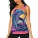thumbnail image 1 of Balery Hip-Hop DJ Dolphin Camiseta sin mangas estampada ligera para mujer, tops de entrenamiento sin mangas, camisetas de yoga transpirables de secado rápido.-Small, 1 of 7