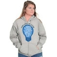 thumbnail image 3 of Shine a Light on Autism Bulb Symbol Zip Up Hoodie Men's Women's Brisco Brands M, 3 of 6
