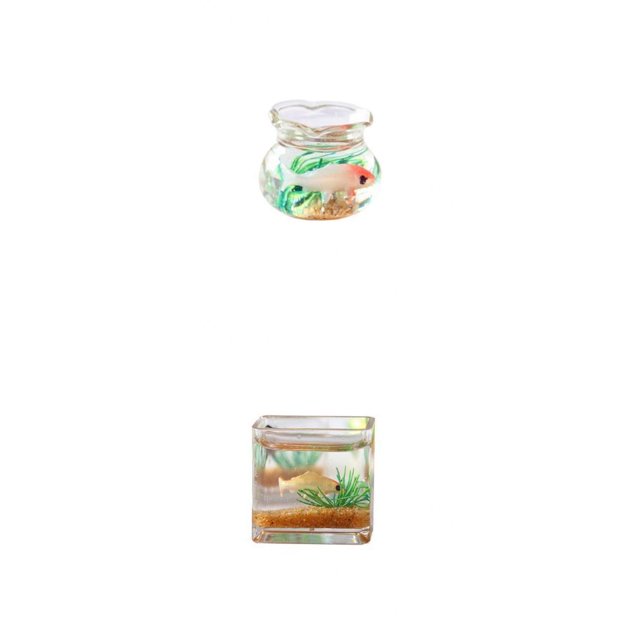 2 Uds 1:12 Miniatura Con Decoración De Casa De Zulema Tanque de acuario de casa de muñecas