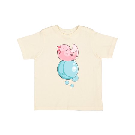 

Inktastic Cute Axolotl Sitting on a Bubble Gift Toddler Boy or Toddler Girl T-Shirt