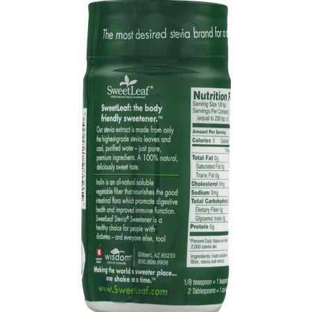 SweetLeaf Stevia Powder, 4 Ounce Shaker Jars