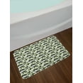 thumbnail image 2 of East Bath Mat, Silhouettes of Eastern Bamboo Leaves Classic Chinese Nature Romantic, Plush Bathroom Decor Mat with Non Slip Backing, 29.5" X 17.5", Pale Green White, by Ambesonne, 2 of 2
