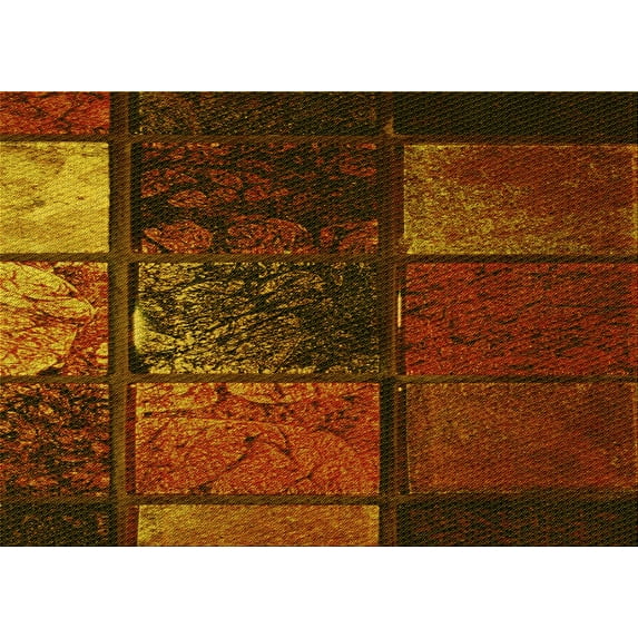 Ahgly Company Machine Washable Indoor Rectangle Transitional Maroon Red Area Rugs, 5' x 7'