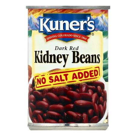 Kuners No Salt Added Dark Red Kidney Beans, 15 OZ (Pack of (Best Way To Cook Red Kidney Beans)