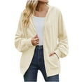 thumbnail image 1 of Bowake Sweat à Capuche à Fermeture à Glissière pour Femmes 2023, Léger, Décontracté, Manches Longues, Veste d'Automne avec Poches, 1 of 5