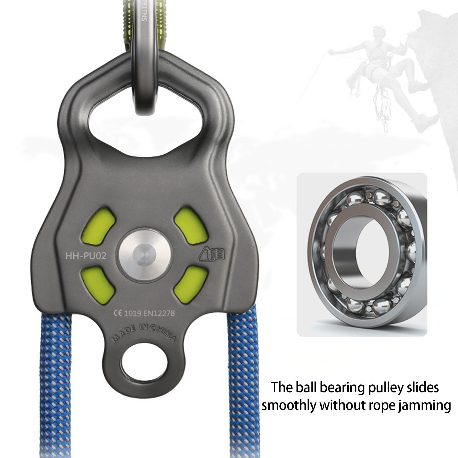 High Strengths Single Pulley With Accuracy Bearings Light weight Aluminum Pulley for Outdoor Activity