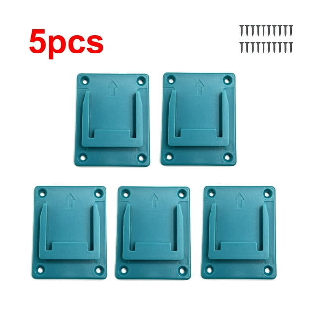 5 Pzas Soportes para Herramientas Soportes para Baterías Montaje para Ma*kita&Bos*ch Herramienta de Taladro de Batería de 18V con y 20/40 Tornillos para Herramienta Eléctrica (sin Batería)