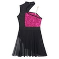 thumbnail image 3 of YONGHS Kids Girls Modern Jazz Latin Dance Dress Lyrical Contemporary Dance Costume Hot Pink 10, 3 of 6