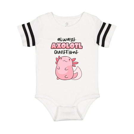 

Inktastic Always Axolotl Questions Cute Curious Axolotl Gift Baby Boy or Baby Girl Bodysuit