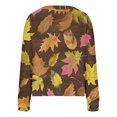 thumbnail image 3 of Puntoco Chaqueta De Punto Informal Con Estampado De Hojas Para Mujer, Chaqueta Con Botones, Abrigo De Felpa, Para Otoño E Invierno, 3 of 4