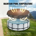 thumbnail image 4 of VEVOR Couverture de Piscine Ronde 15 Pieds, Couvertures Solaires pour Piscines hors Sol, Couverture de Sécurité avec Cordon de Serrage, Couverture d'Hiver en PVC, Imperméable et Anti-Poussière, Noir, 4 of 9