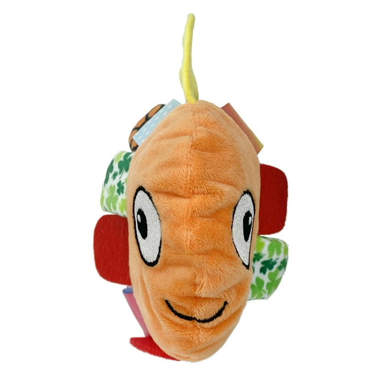 Vibrant Life Flappy Fish Plush Dog Toy with Crinkle and
