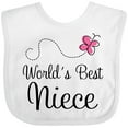 thumbnail image 3 of Inktastic Worlds Best Niece Girls Baby Bib, 3 of 4