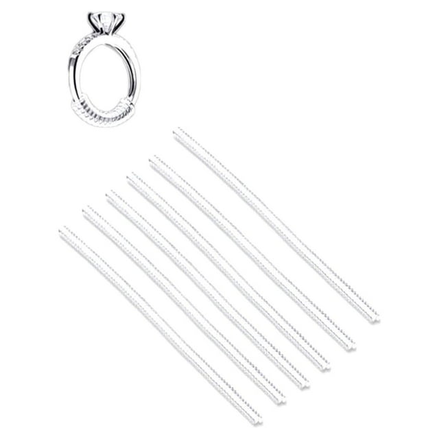 MasteelfCA 6Pcs Ring Size Adjuster Invisible Ring Size Adjuster Clear Silicone Ring Guard for for Jewelry Sizers Accessories