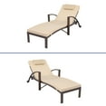 thumbnail image 3 of ModFusion Two-Piece Beach Chair Set: Nautical Style, Reclinable, Waterproof, Iron & Wicker, Brown, 353 lbs Cap, 3 of 7