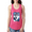 Hot Pink, variant on Great Lakes Wolf Animal Lover Ladies Racerback Tank Top