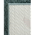 thumbnail image 6 of Unique Loom Floral Shag Collection Area Rug - Carved (4' x 6' Rectangle Blue), 6 of 7