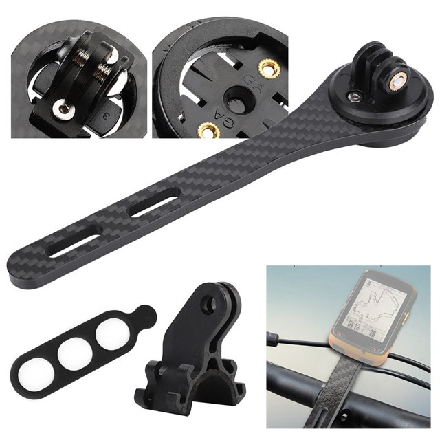 Bike Computer Holder, Integrated Handlebar Stem Bike Handlebar Stem, Cycling Computer Carbon Fiber Safe Easy For Black-bird IGPS-PORT Bryton Series