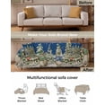 thumbnail image 3 of Blue Christmas Tree Sofa Covers for 3 Cushion Couch, Washable Sectional & L Shape Couch Covers for Dogs/Cats/Kids, Xmas Tree Snowflake Bunny Non Slip Sofa Slipcover Futon Cover 71''x150'', 3 of 8