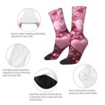 thumbnail image 3 of Hirioo Pink Glitter Heart Candy Pattern Adult Middle Tube Socks Breathable Sock Non-Pilling,Contrasting Color Design, 3 of 6