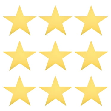 40 Pcs Glitters Star Cutouts Paper Star Cutouts for Party Classroom 6.3" Gold