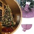 thumbnail image 4 of AMERTEER Tree Skirt Christmas Under Tree Foot Mat Snowflake Decoration Polyester Floor Gift Stocking Pad Set, 4 of 7