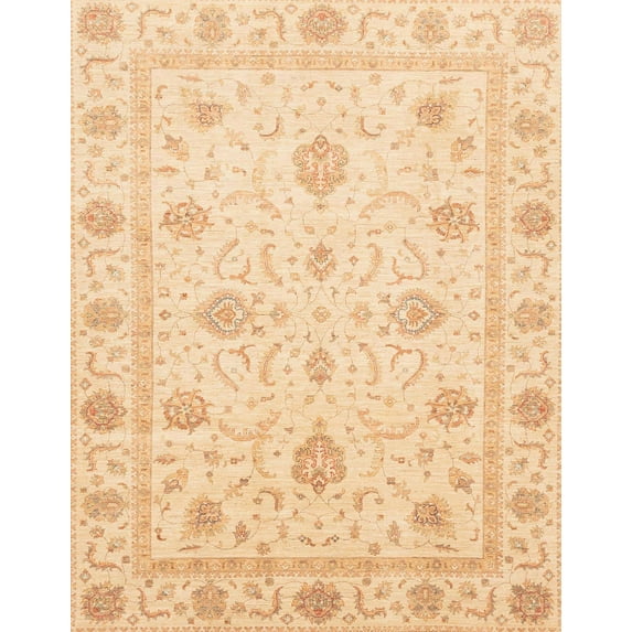 Ahgly Company Machine Washable Indoor Rectangle Abstract Brown Gold Area Rugs, 6' x 9'
