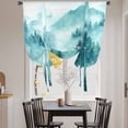 thumbnail image 3 of Teal Mountain Tie Up Curtains for Windows, Balloon Window Shades, Misty Forest Nature Woodland Pine Tree Landscape Kitchen Window Treatments Roll Up Curtain for Basement/Nursery 52"x45", 3 of 8