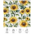 thumbnail image 5 of Sunflower Wrap Around Bed Skirts for Queen Bed 18" Drop, Bed Skirt with Adjustable Elastic Belt Dust Ruffle Bed Valance for Bedroom Hotel Luxury Spring Green Botanical Summer Floral Bed Frame Cover, 5 of 7