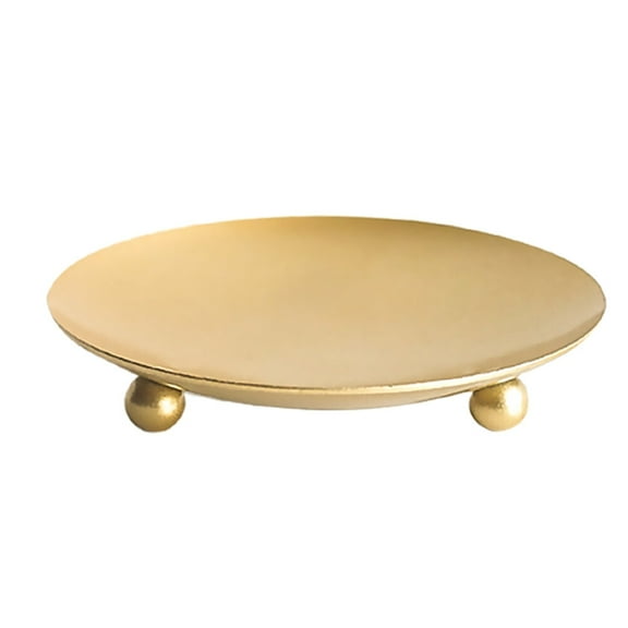 Niceauty 1Pcs Candle Table Tray Golden Spray Process Storage Home Decor Enthusiasts Weddings