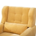 thumbnail image 6 of Modern Chenille Accent Chair, Living Room Chairs with Pillow& Thick Cushion, Comfy Reading Chair with Square Arm for Living Room Bedroom, Yellow, 6 of 9
