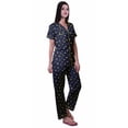 thumbnail image 3 of Moomaya Pajama Shirts With Pockets For Women Printed Cotton Pajama Set Sleepwear, 3 of 6
