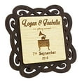 thumbnail image 2 of Custom Engraved Wooden Magnet Personalized Gift 20 Rustic Wedding Save The Date Wooden Magnet, 2 of 3