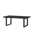 thumbnail image 3 of 39" Black Oak Industrial Coffee Table - Iron & Wood Metal Center Table with Straight Legs for Living Room, Farmhouse or Office, 3 of 7