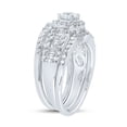 thumbnail image 4 of 14kt White Gold Womens Round Diamond Bridal Wedding Engagement Ring Band Set 1.00 Cttw, 4 of 4