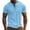 Light Blue, variant on Men's Tops Summer Classic Henley Style Three Button t Shirt Casual Short Sleeve Shirts