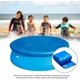 thumbnail image 1 of Cubierta de piscina redonda impermeable con amarres de cuerda, a prueba de polvo, fácil de instalar para piscinas inflables - Azul - 183 cm LingWen 8390606255280, 1 of 1